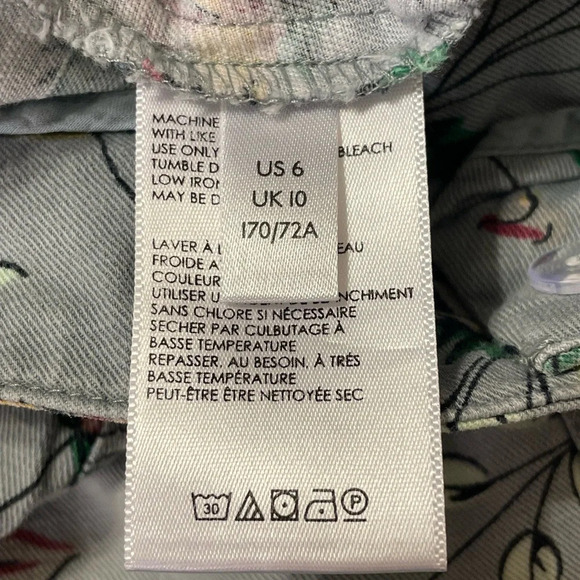 ANTHROPOLOGIE Victoria Floral Cargo Pants in Blue *NO BELT* - Picture 11 of 14